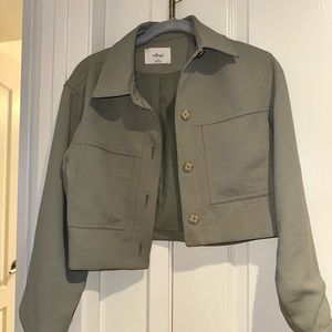 Aritzia Pistachio Green Crop Jacket